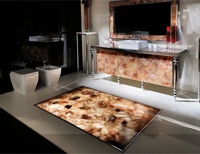 residential haematoid quartz backlit gemstone