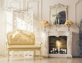 New Style Carved Statuary Marble Fireplace Surround Mantel