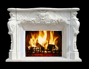 Louis XV style Marble Fireplace
