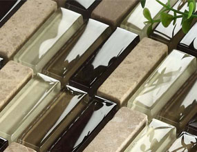Natural Stone and Glass Mosaic Sheets