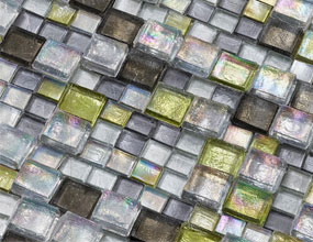 Natural Stone and Glass Mosaic Sheets