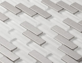 Stainless Steel Tile With Glass