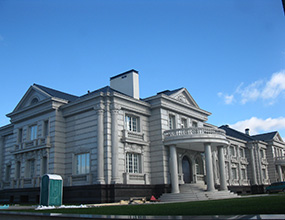 White Granite Private Villa exterior wall cladding