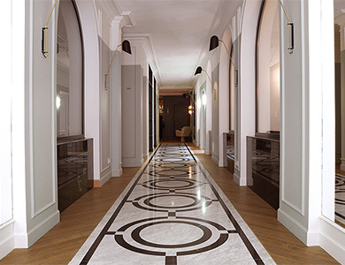 Hotel Bachaumont flooring after installation