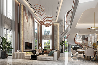 PFM 1200m2 Modern 3D Interior Design