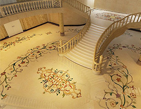 Staircase Marble Waterjet Floor