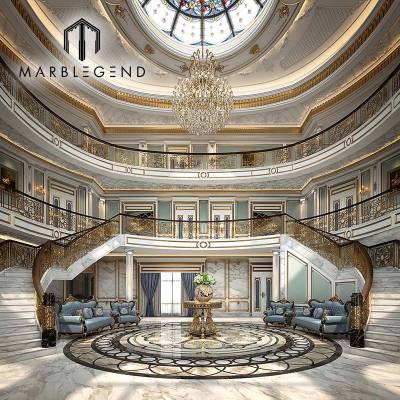 Luxury Villa Project Solution: One-Stop Interior Design and Waterjet Marble Floor