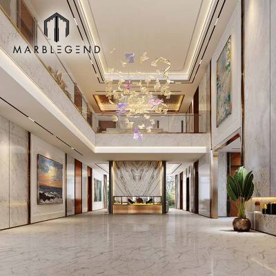 OEM Custom Natural Marble Villa Decor - Turn-key Solutions for Modern Livingroom 丨 Lobby Interior Design