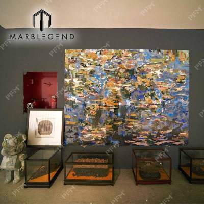 Luxury Villa Decor: OEM Waterjet Marble Inlay Wall Art Mural - Turn-key Project Solutions