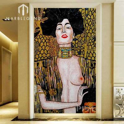 Art mosaic supplies mosaic murals figure art glass mosaic tile wall for villa decor