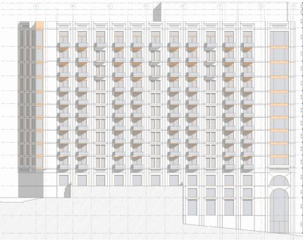 Tasso white marble decorated bathroom