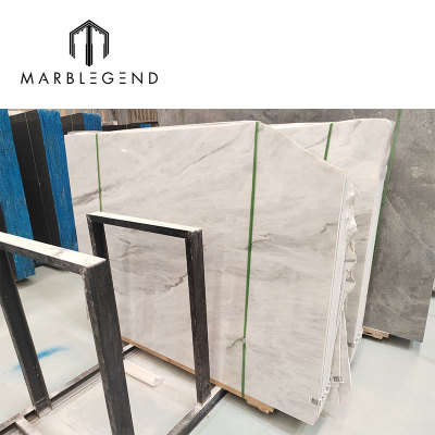 Custom Cut Luxury Milano White Marble Slabs Durable Polished Finish for Villa Interior wall flooring decoration