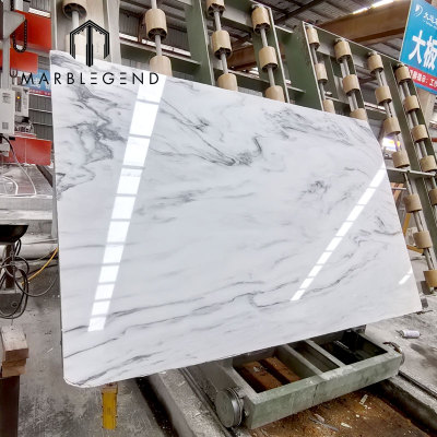 Factory Supplier Milano White Marble Slab Natural Polished Stone for Interior Flooring and Wall Design